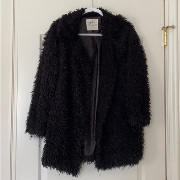 Before You Collection Jackets & Blazers - Black Furry Jacket